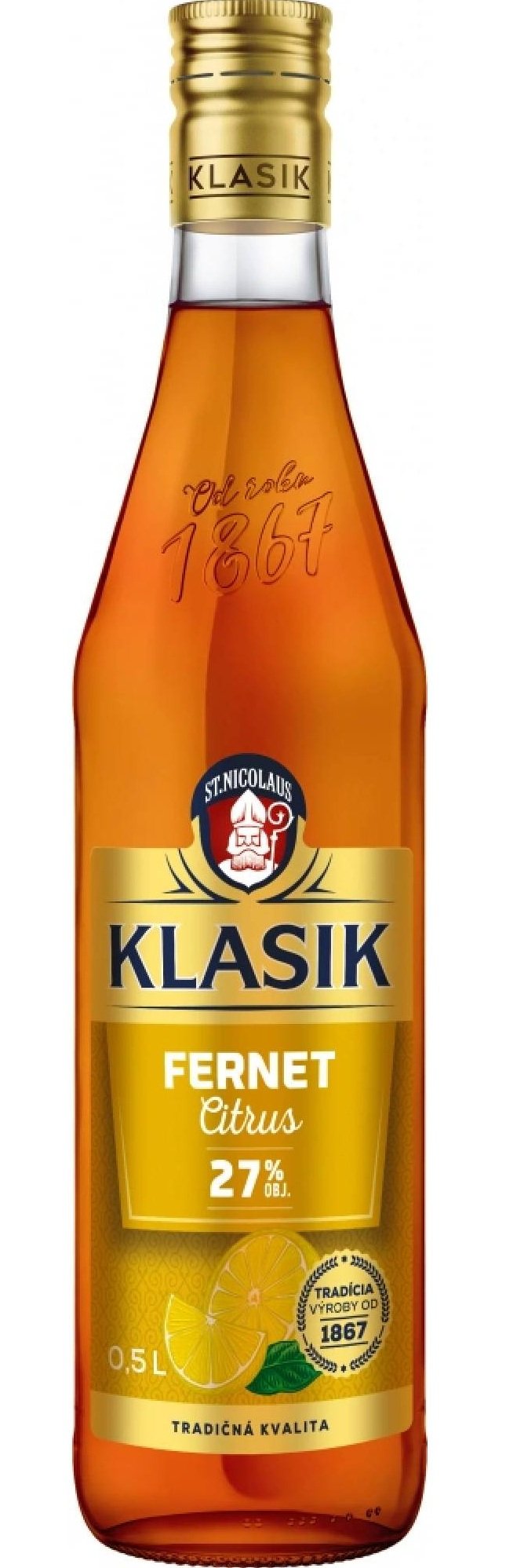 Klasik Fernet Citrus 27% 0,5L