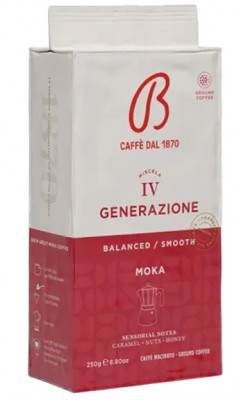 BARBERA  káva mletá VI Generazione MOKA 250g,  ochr.