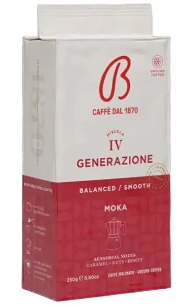 BARBERA  káva mletá VI Generazione MOKA 250g,  ochr.