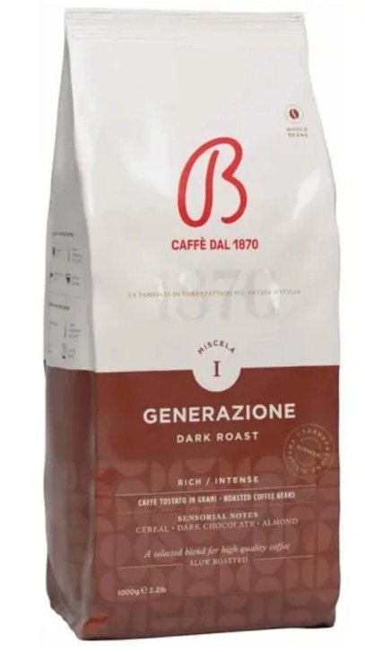 BARBERA  káva zrnková I Generazione Dark Roast 1000g,  ochr.