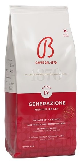 BARBERA  káva zrnková IV Generazione Medium Roast 1000g,  ochr.