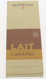 Monbana mliečna čokoláda s karamelovými lupienkami 100 g,mliecok