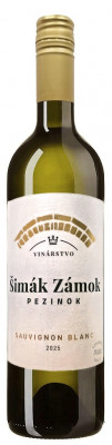 Šimák Zámok Pezinok Sauvignon blanc 0,75L, r2025, bl, su, sc