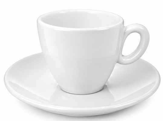 Espresso šálka s podšálkou, biela, bez loga