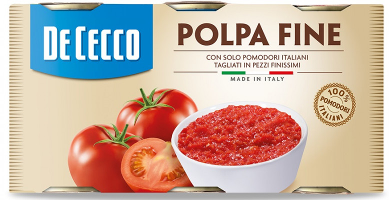 DE CECCO Polpa Fine Paradajky drvené, jemné, pasterizované, 3x400 g,ko