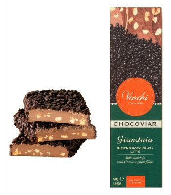 VENCHI GIanduia čokoládová tyčinka latté s lieskovými orieškami 170g,cok