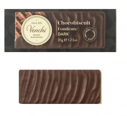 VENCHI Fondente SNACK  sušienka v tmavejj čokoláde, 35g,tmacok