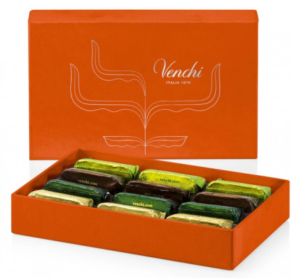 VENCHI Gianduiotti Výber z čokolád  v darčekovom balení, 110g, 12ks,cok