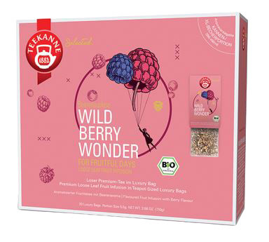 Teekanne Luxury Bag Wild Berry Wonder BIO 20 x 5,5 g,ovocaj