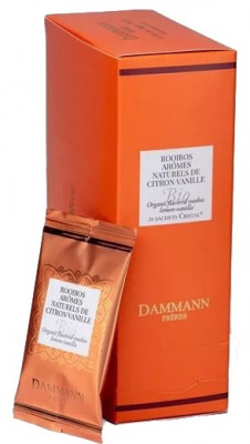 Dammann Fréres Sachets Box Rooibos Vanille Citron BIO, aromatizovaný, 24 x 2 g,  6583,cervcaj, krsac HB