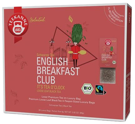 Teekanne Luxury Bag English Breakfast Club BIO 20x4gr.,ciercaj