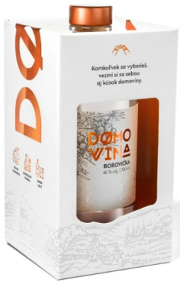 Domovina Borovička BOX 45% 0,7L, destin