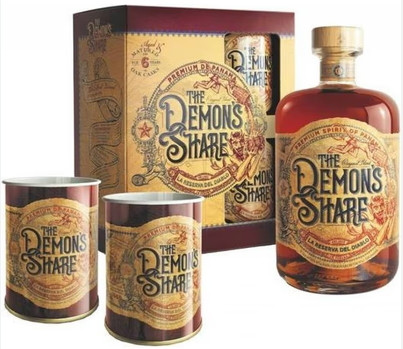 The Demon´s Share Rum + 2 Poháre 40% 0,7L, DB