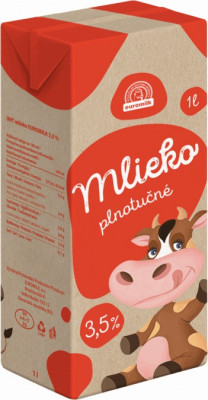 Euromilk Mlieko plnotučné UHT  3,5% 1L