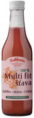 Kukkonia Multi fit prírodná šťava jablko-mrkva-cvikla 0,25L, sklo