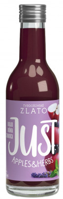 JUST APPLES&HERBS prírodná šťava jablko-arónia-levanduľa 0,25L, sklo
