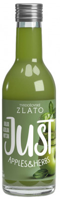 JUST APPLES&HERBS prírodná šťava jablko-matcha-bazalka 0,25L, sklo