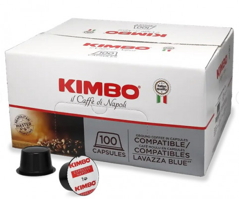 Kimbo Bar kapsule  NAPOLI kompatibilné s Lavazza Blue (100x8g),kaps