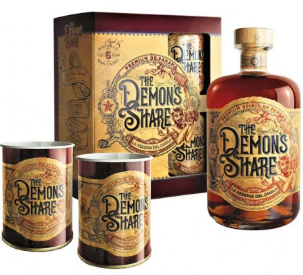 The Demon´s Share Rum + 2 Poháre 40% 0,7L, DB