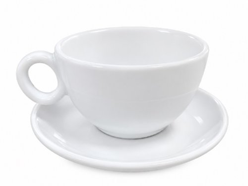 Cappuccino šálka s podšálkou, biela, bez loga