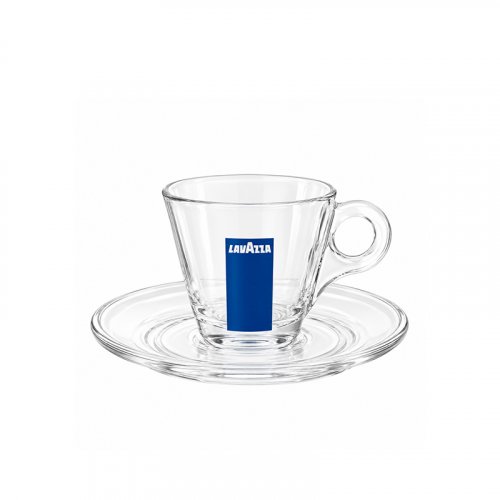 Lavazza Espresso transparentná šálka s tanierikom – Tierra
