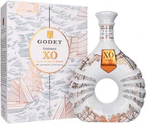 Godet Cognac XO Terre 70th Anniversary Limited Edition 40% 0,7L, cognac, DK