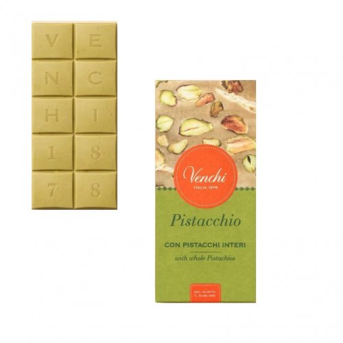 VENCHI Crunchy Pistachio Biela čokoláda s pistáciami 95g,bielcok