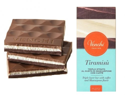VENCHI Tiramisu Horká čokoláda, kávová pasta a mascarpone príchuť 110g,tmacok