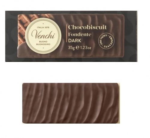 VENCHI Fondente SNACK  sušienka v tmavejj čokoláde, 35g,tmacok