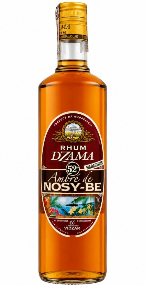 Dzama Rhum Ambré de NosyBe Klasic 52% 0,7L, rum