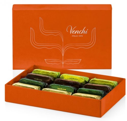 VENCHI Gianduiotti Výber z čokolád  v darčekovom balení, 110g, 12ks,cok
