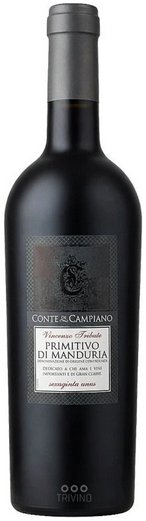 Conte Di Campiano Primitivo Di Manduria 0,75L, DOC, r2025, cr, su