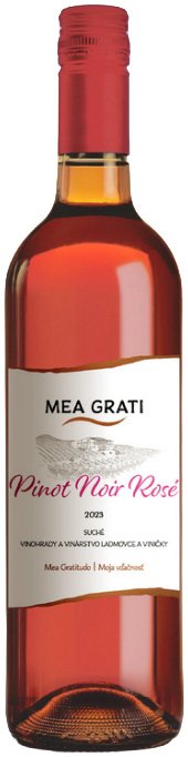 MEA GRATI Pinot Noir Rosé 0,75L, r2023, ak, ruz, su, sc