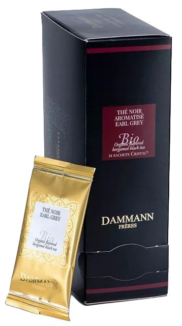 Dammann Fréres Sachets Earl Grey BIO, aromatizovaný, 24 x 2 g,  6582,ciercaj, krsac HB