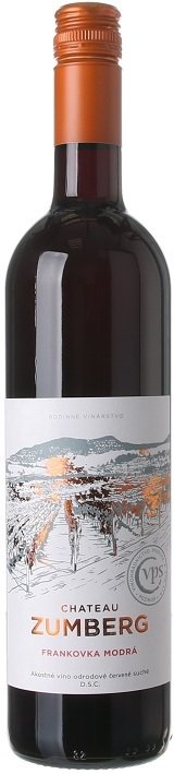 Pavelka Château Zumberg Frankovka modrá 0,75L, r2025, ak, cr, su, sc