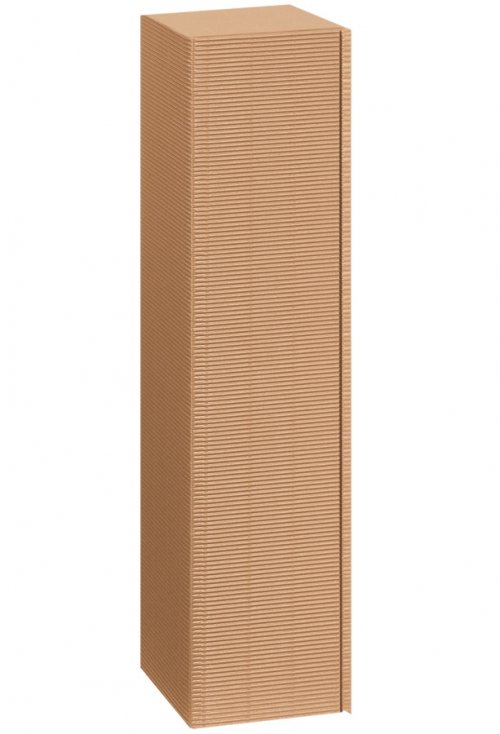 Darčeková krabica vlnitá lepenka natur na 1 fľašu 385x92x95 mm