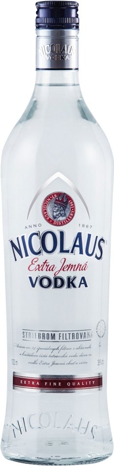 Nicolaus Vodka Extra jemná 38% 1L, vodka