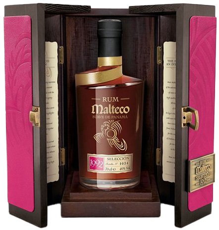 Malteco Selección 40% v drevenom boxe 0,7L, r1992, rum, DX