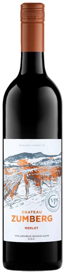 Pavelka Château Zumberg Merlot 0,75L, r2023, ak, cr, su, sc