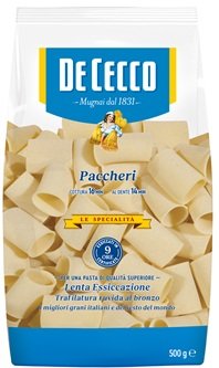 DE CECCO semolinové cestoviny Paccheri, 500 g