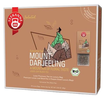 Teekanne Luxury Bag Mount Darjeeling BIO 20 x 4 g,ciercaj