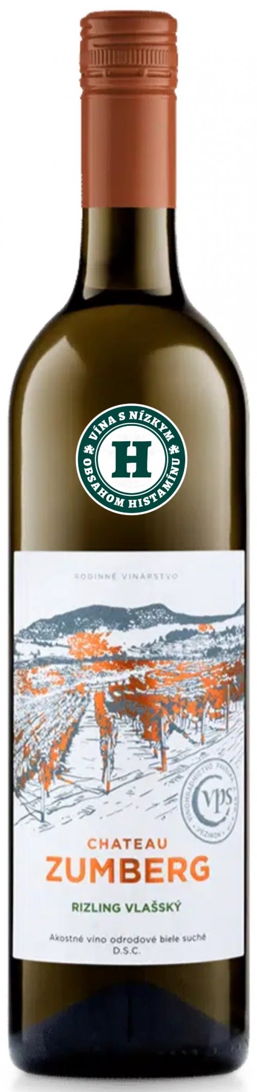Pavelka Château Zumberg Rizling vlašský 0,75L, r2025, ak, bl, su, sc
