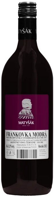 Matyšák Frankovka modrá 1L, r2024, ak, cr, su, sc