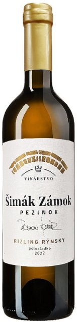 Šimák Zámok Pezinok Rizling rýnsky 0,75L, r2022, bl, plsl