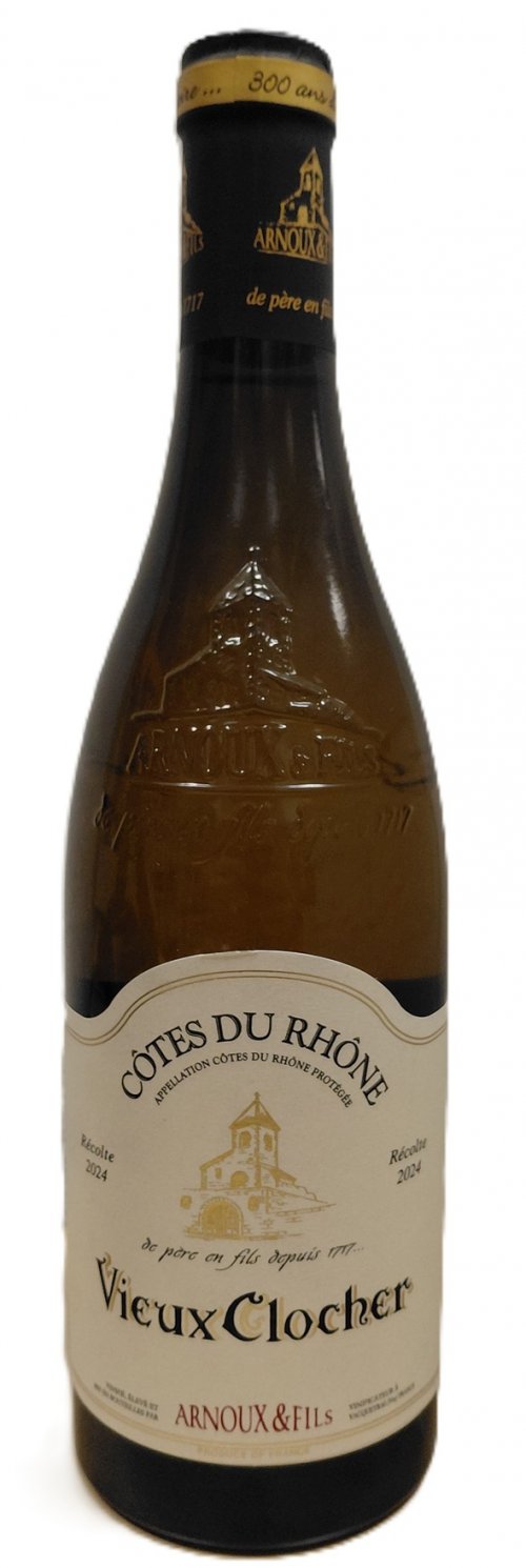 Arnoux & Fils Vieux Clocher, Côtes du Rhône Blanc 0,75L, AOP, r2024, bl, su