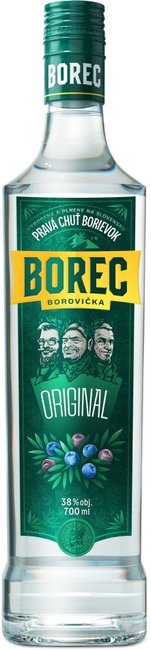 Borec Borovička 38% 0,7L, ovdest