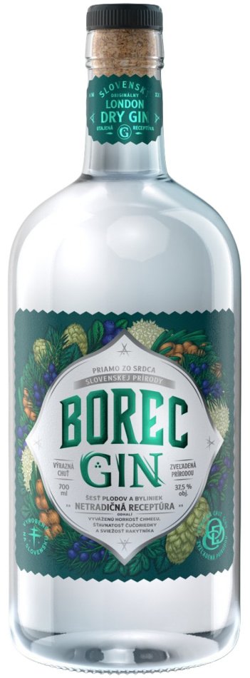 Borec London dry gin 37,5% 0,7L