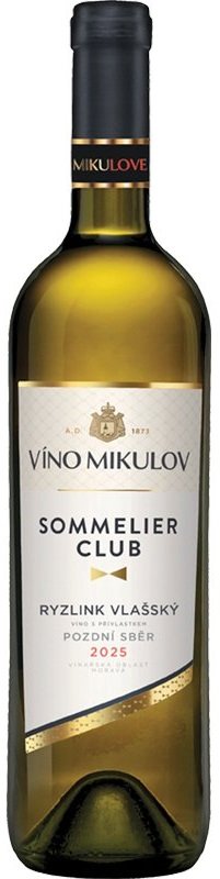 Víno Mikulov Sommelier Club Ryzlink vlašský 0,75L, r2025, nz, bl, su