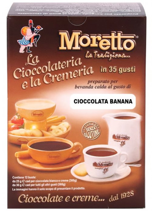 MORETTO Hot Chocolate -banánová, balenie 12x30g
