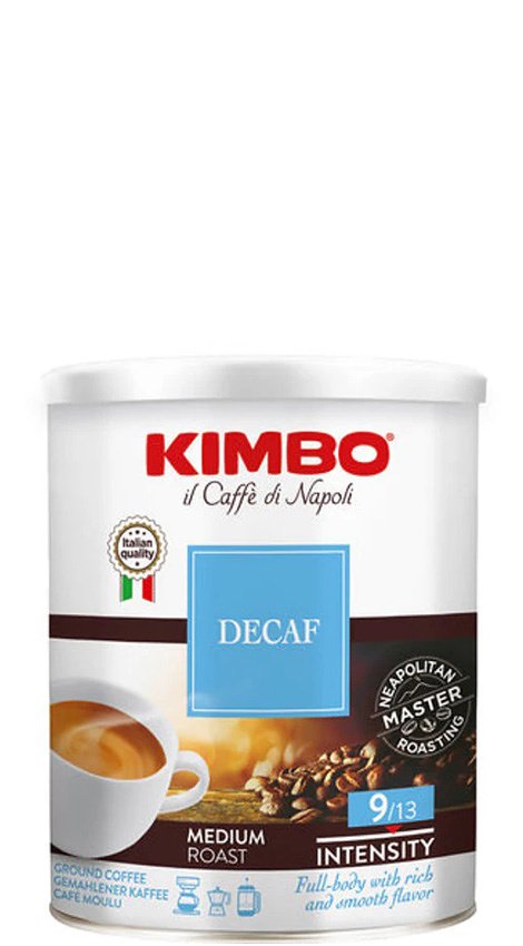 Kimbo Retail DECAF 250g,mlzm, plech